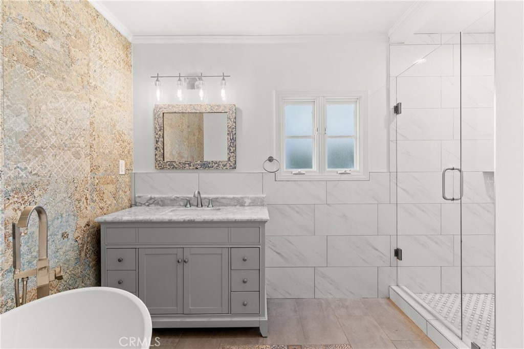 6608 Via Siena Rancho Palos Verdes, CA 90275 - Photo 31 of 52 a bathroom with a granite countertop sink toilet and shower