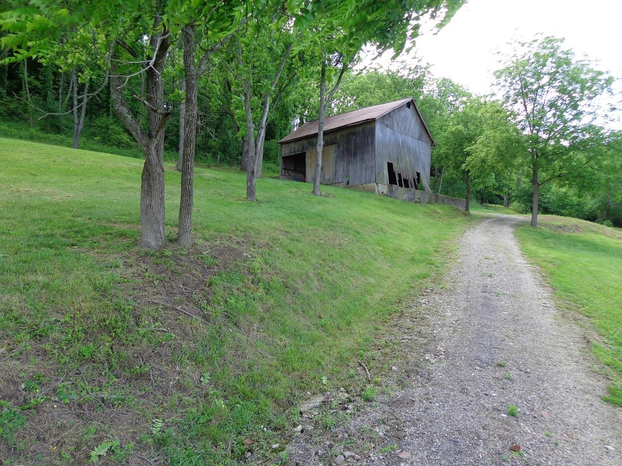 5143 North Hogan Road Aurora, IN 47001 - Photo 3 of 24 A lane from the entrance gate leads to an original barn.