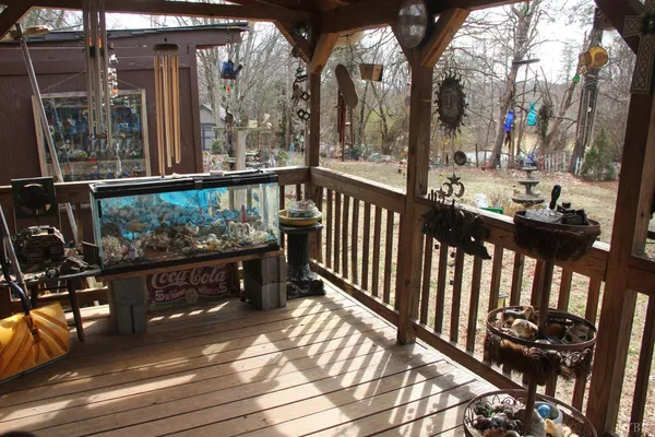 a view of a street from a balcony