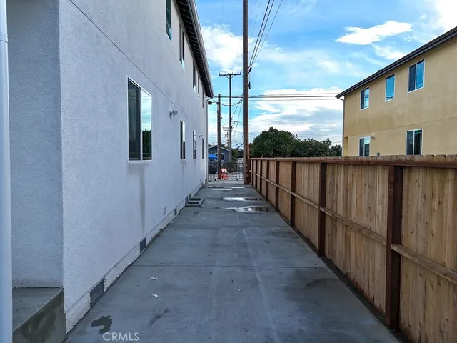 a view of a pathway of a balcony