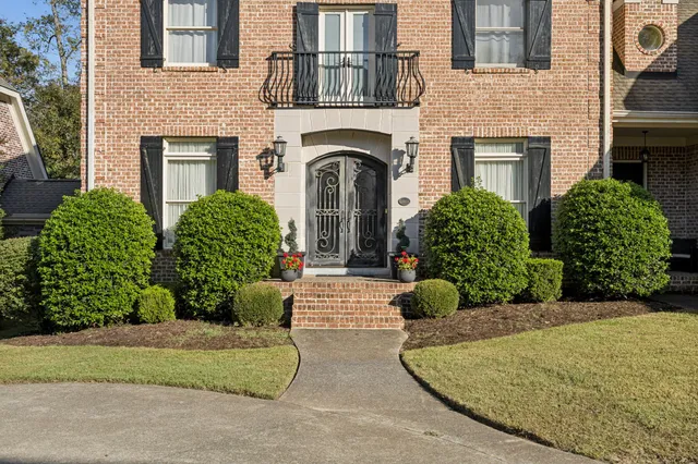 front view of a house with a street