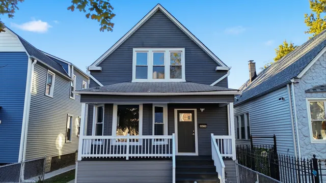 a view of a house with a porch