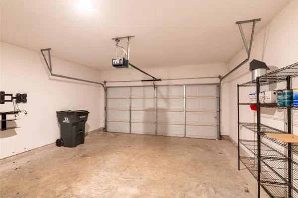 a view of a garage