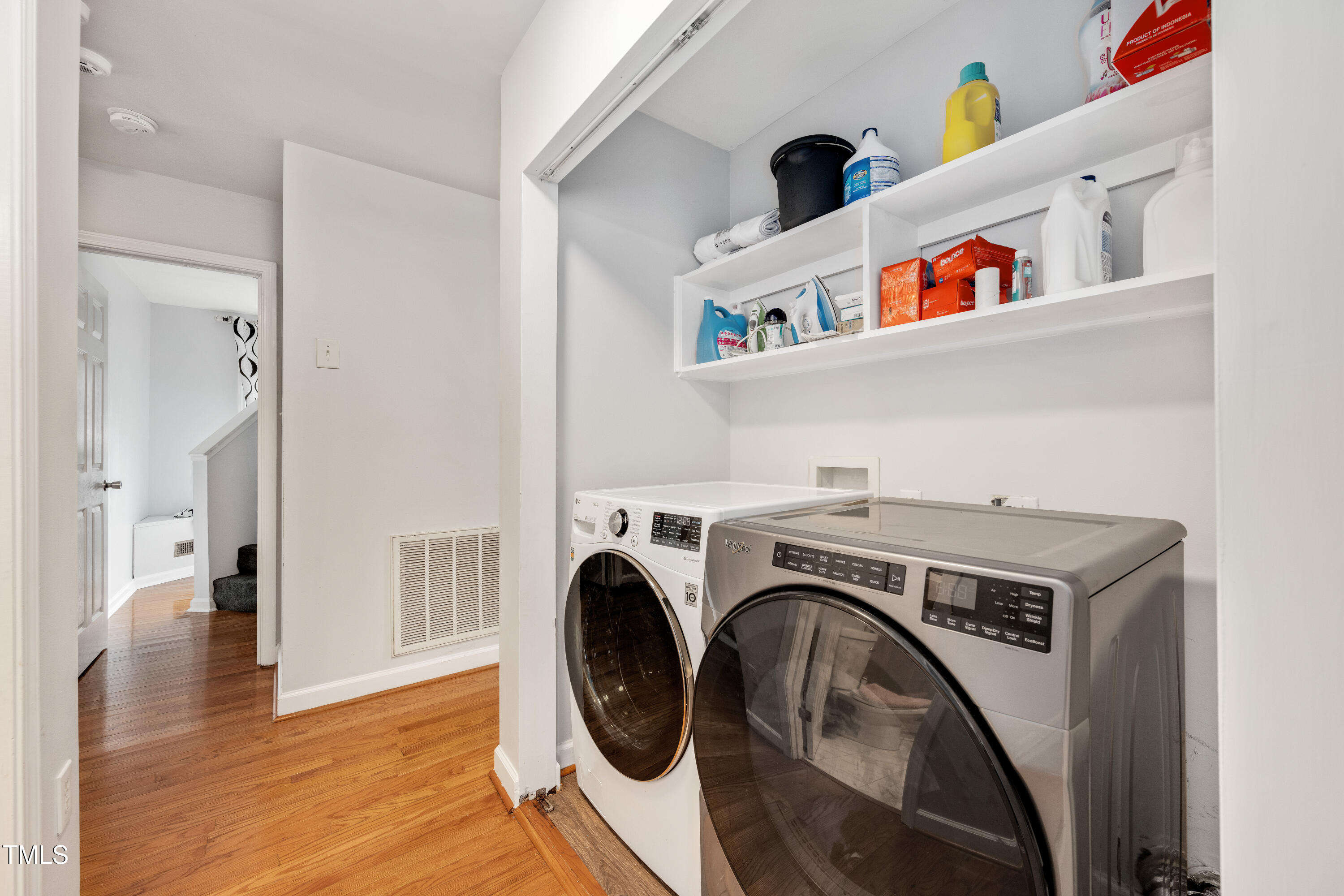 4809 Hallam Way Raleigh, NC 27616 - Photo 17 of 30 a utility room with dryer and washer