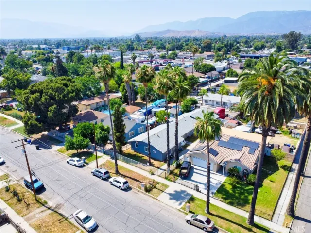 an aerial view of a city