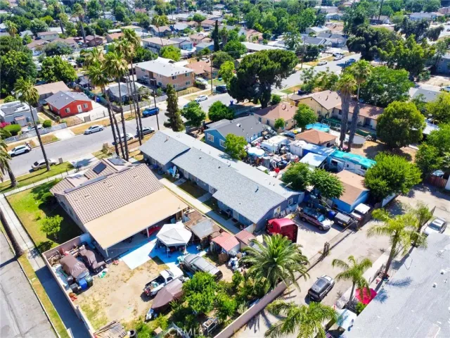 an aerial view of a city