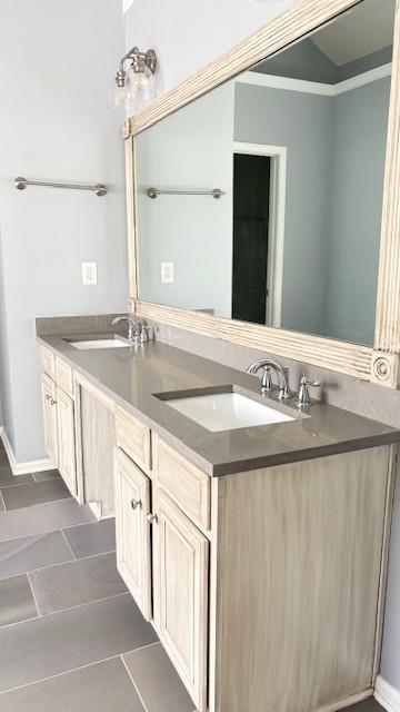 201 Overlook Court Canton, GA 30115 - Photo 17 of 22 a bathroom with a sink and a mirror