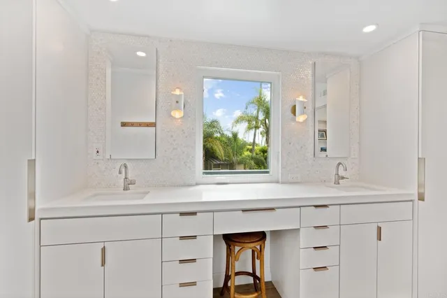 a view of a garden with a building in the background