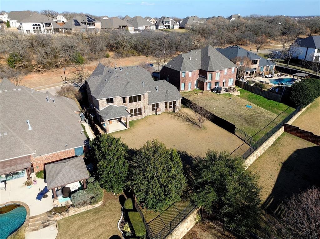 4840 Exposition Way Fort Worth, TX 76244 - Photo 29 of 40 an aerial view of a house with garden space and view of residential houses