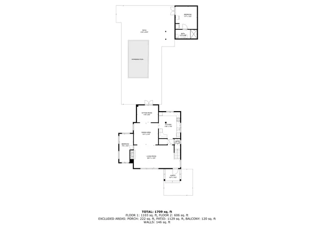 a picture of a room with a bench and a picture