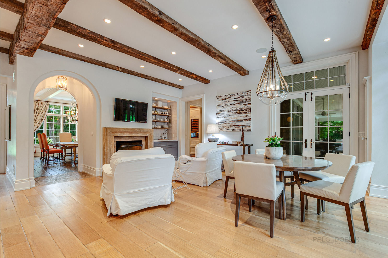 680 South Ridge Road Lake Forest, IL 60045 - Photo 13 of 44 a living room with furniture a fireplace and a large window