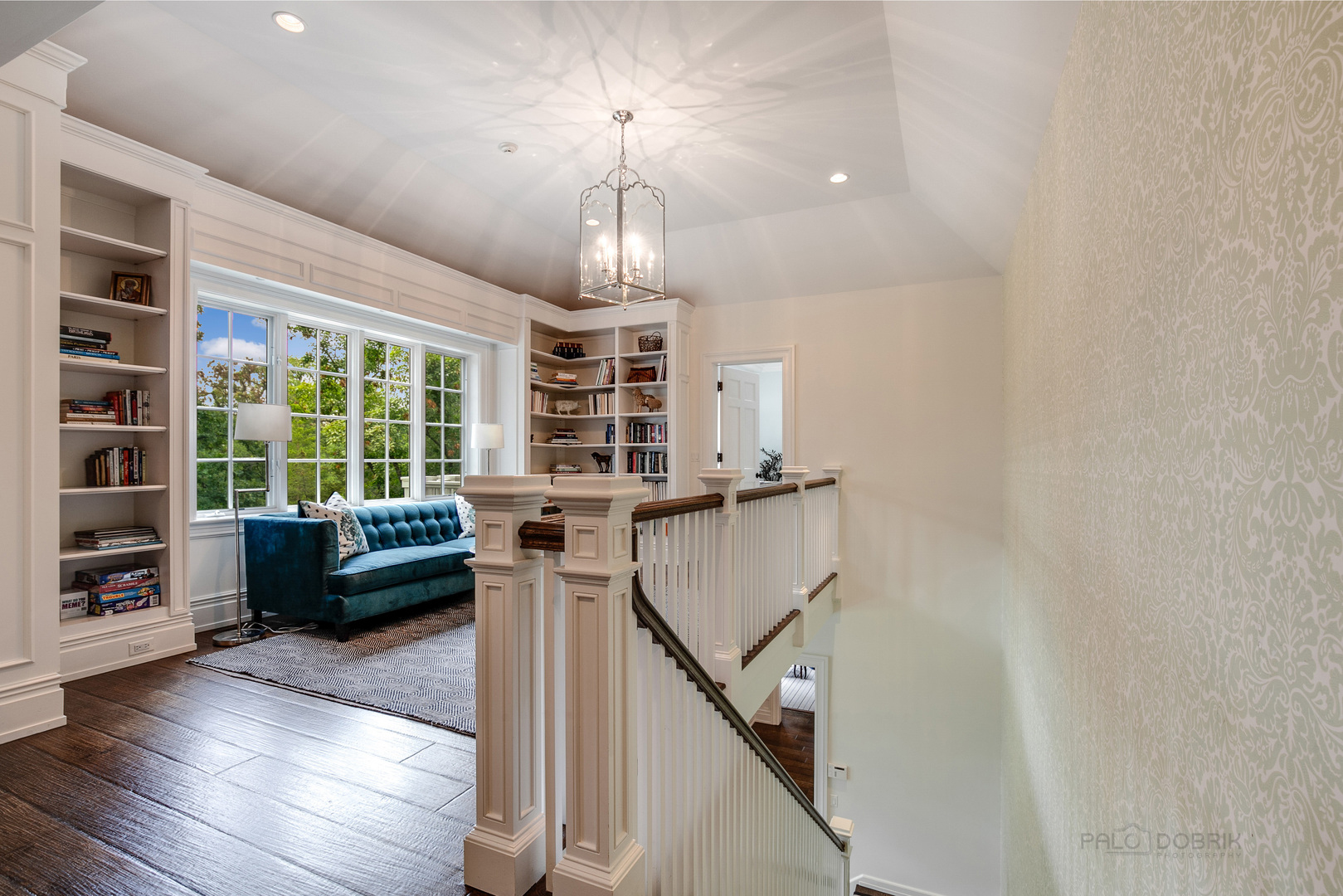 680 South Ridge Road Lake Forest, IL 60045 - Photo 17 of 44 a view of a livingroom with furniture staircase and wooden floor