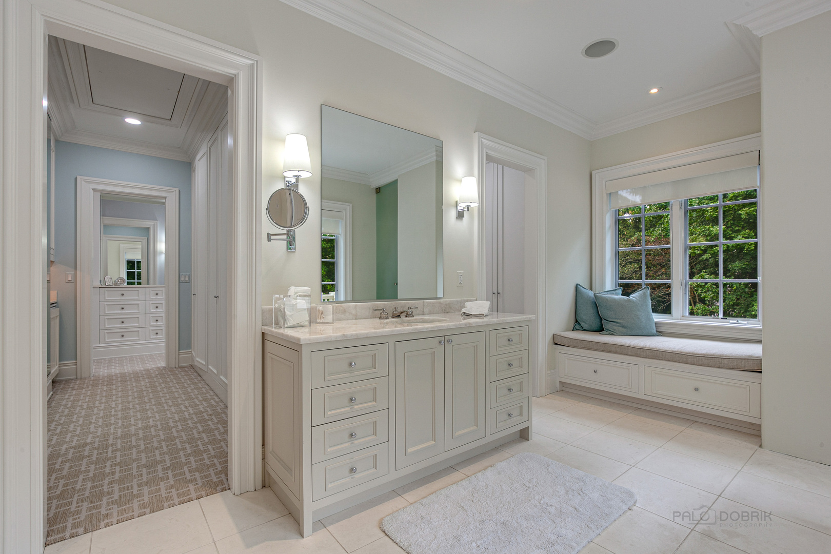680 South Ridge Road Lake Forest, IL 60045 - Photo 25 of 44 a bathroom with a granite countertop sink mirror and a bathtub