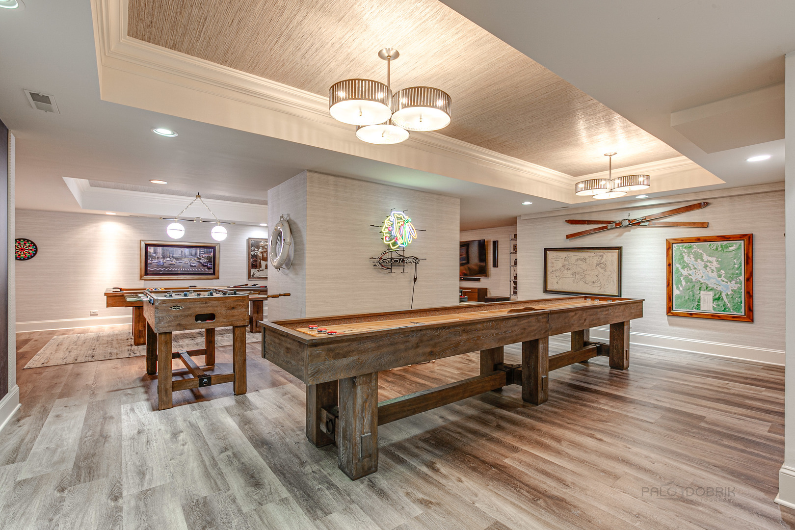 680 South Ridge Road Lake Forest, IL 60045 - Photo 37 of 44 a room with furniture a dining table wooden floor and a rug
