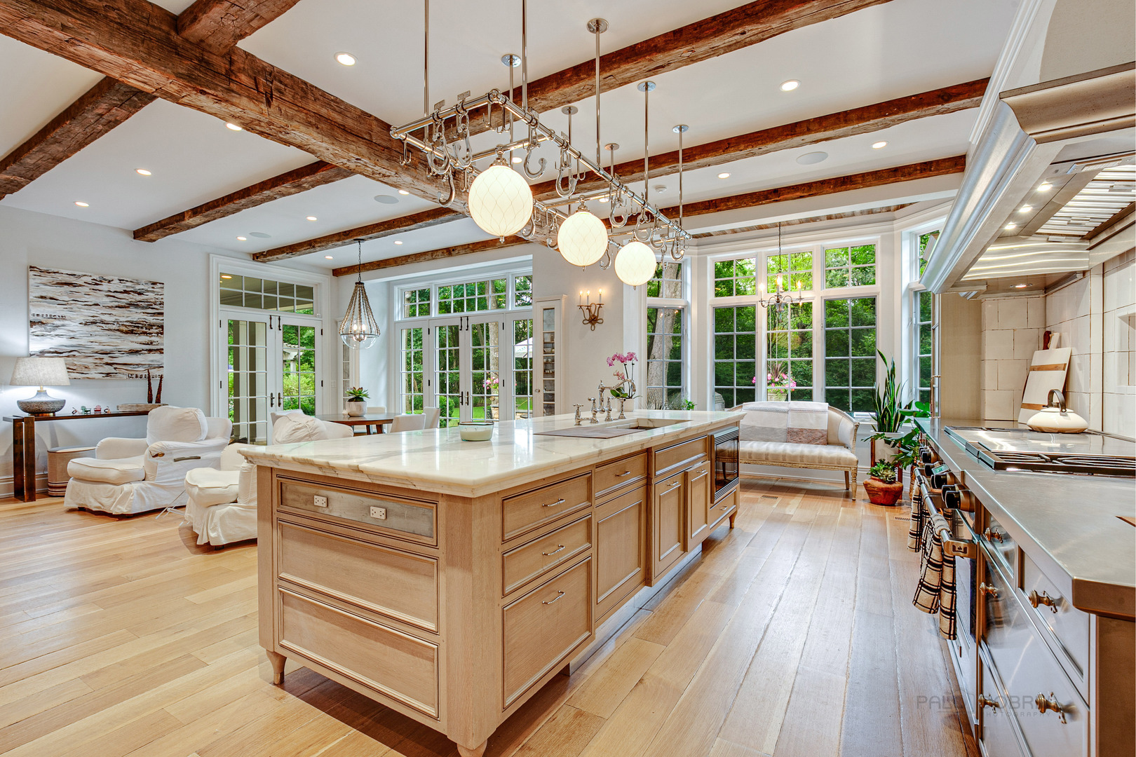 680 South Ridge Road Lake Forest, IL 60045 - Photo 10 of 44 a large white kitchen with a large window