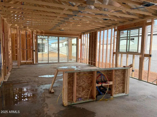 a view of a room with car parked