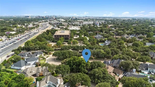 an aerial view of multiple house