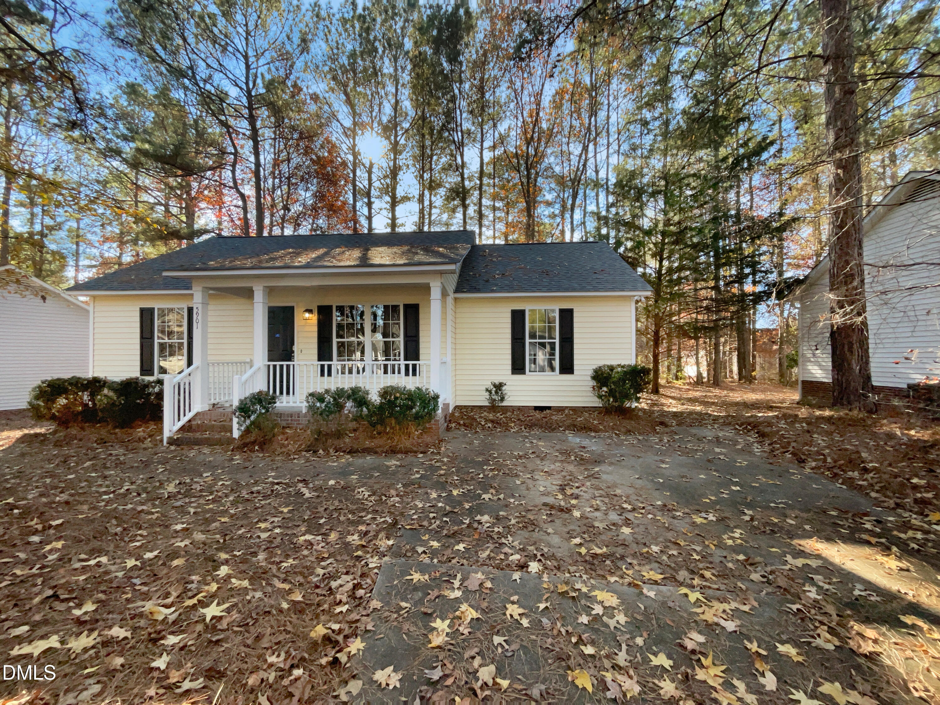 a house that has a tree in front of it