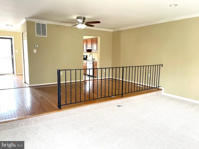 a view of a furniture in a room