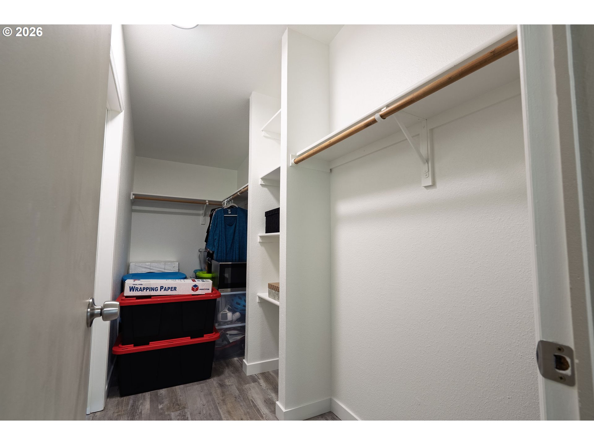 11105 Main Street Northeast Donald, OR 97020 - Photo 14 of 22 a view of hallway with stairs and wooden floor