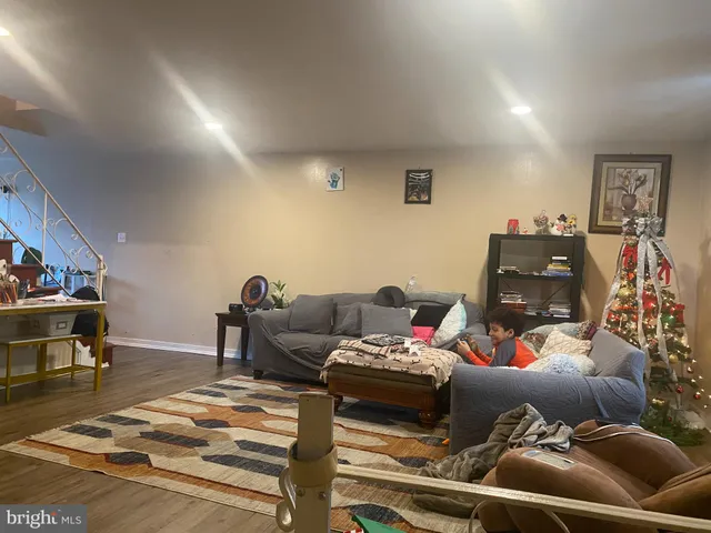 a living room with furniture and a couch