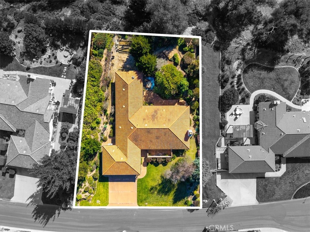 765 Ridgemont Way Arroyo Grande, CA 93420 - Photo 38 of 45 an aerial view of a house with a swimming pool