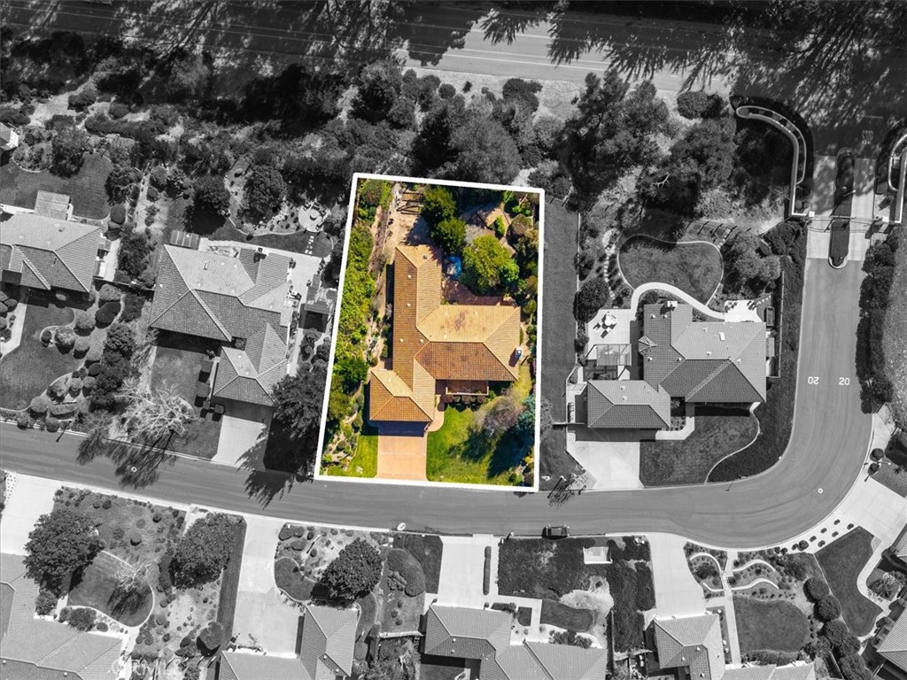 765 Ridgemont Way Arroyo Grande, CA 93420 - Photo 43 of 45 an aerial view of a house with swimming pool and sitting area