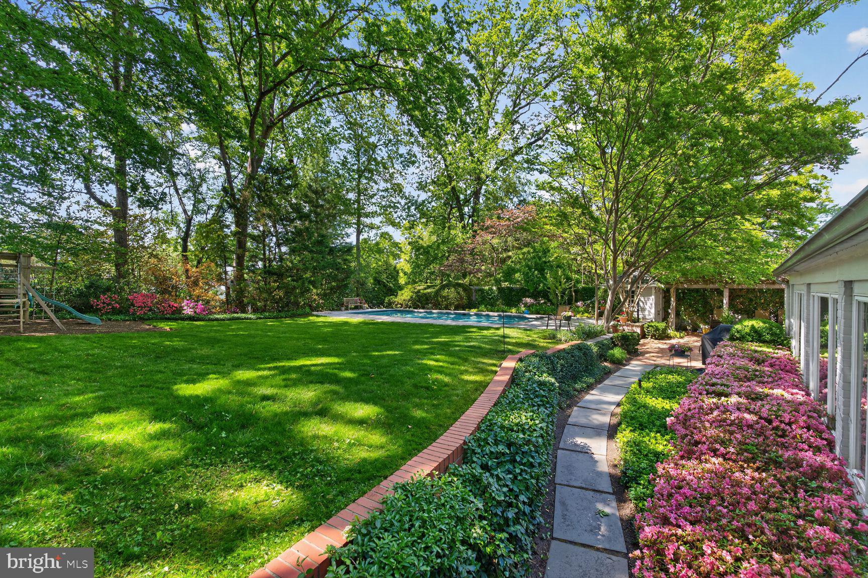 2260 48th Street Northwest Washington, DC 20007 - Photo 43 of 45 Fully fenced Garden and pool