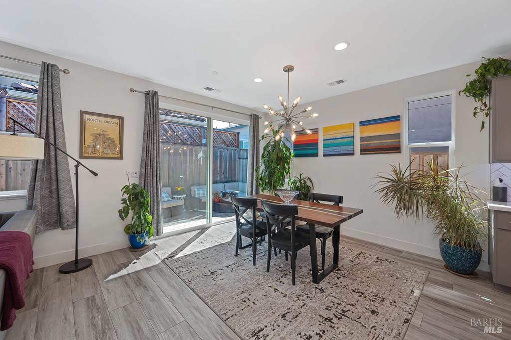 5708 Kassandra Place Rohnert Park, CA 94928 - Photo 12 of 45 a view of a dining room with furniture and chandelier