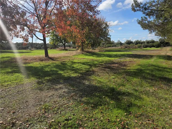 a backyard of a house with lots of green space and mountain view