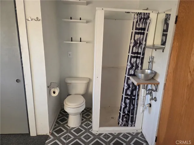 a view of a room with racks