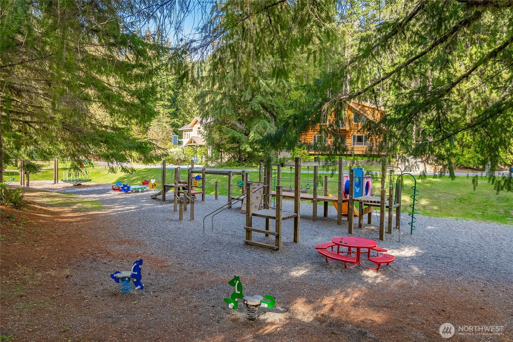 7018 Olympus Way Glacier, WA 98244 - Photo 32 of 35 a childrens park with lots of swings slides and swimming pool