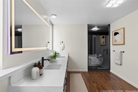 a bathroom with a sink
