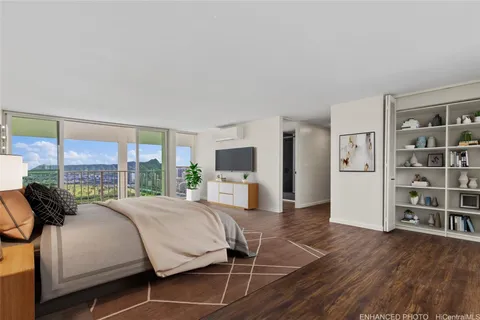 a bathroom with a double vanity sink a mirror and a shower