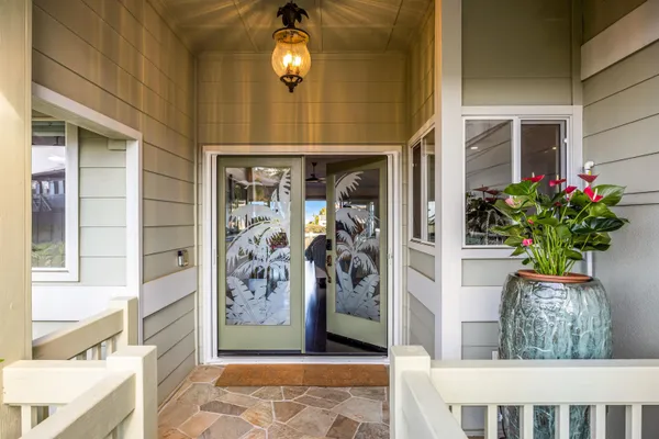 a view of a entryway door of the house
