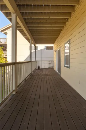 a view of wooden deck