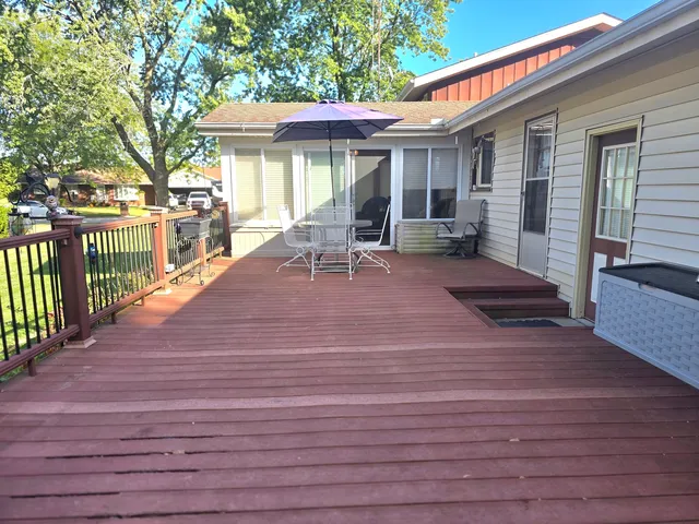 a backyard of a house