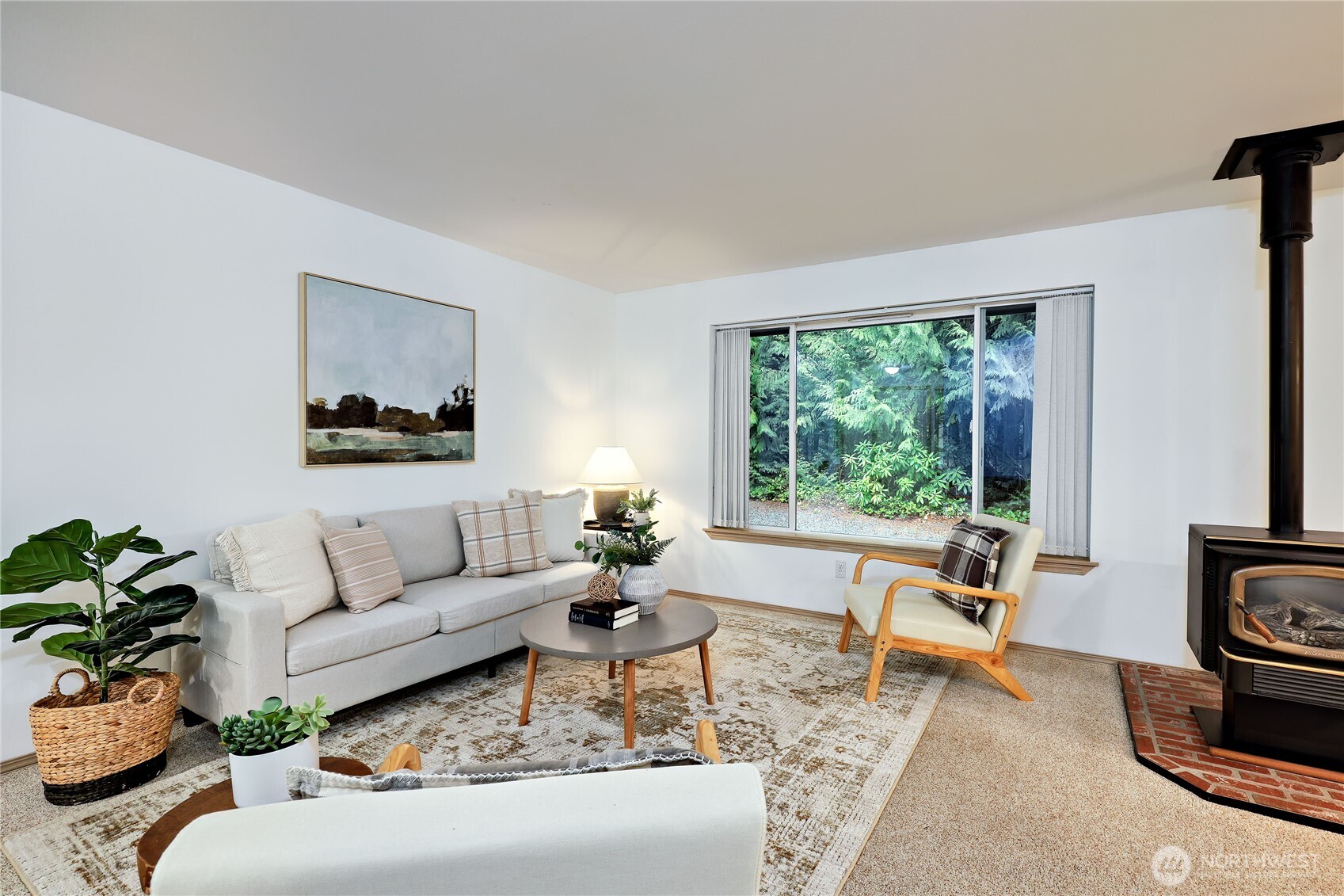 43 Rhody Court Chimacum, WA 98325 - Photo 12 of 37 a living room with furniture and a large window