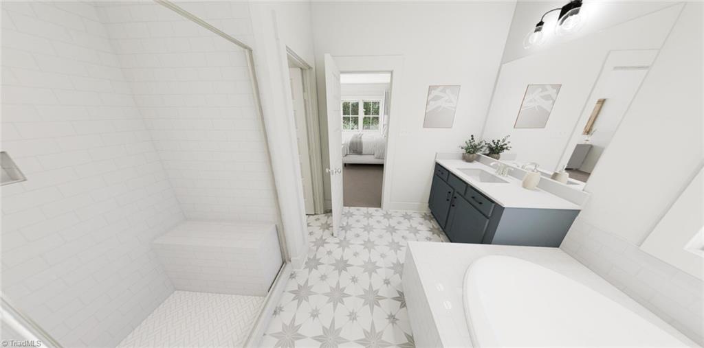 6718 Honeycutt Reserve Drive Oak Ridge, NC 27310 - Photo 15 of 21 Primary Bathroom-Virtual Representation Not actual home - Some Features may be different in actual home.