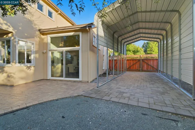 a car parked in a garage