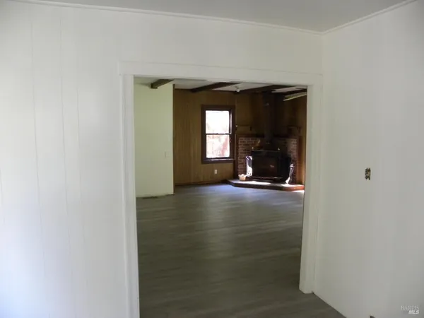 a view of swimming pool from a yard