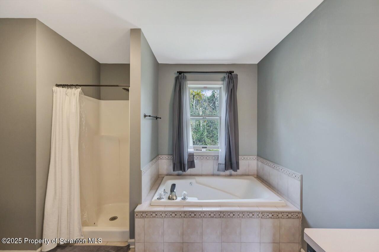 104 Beech Tree Circle Clarks Summit, PA 18411 - Photo 53 of 91 a bathroom with a tub a sink and a window
