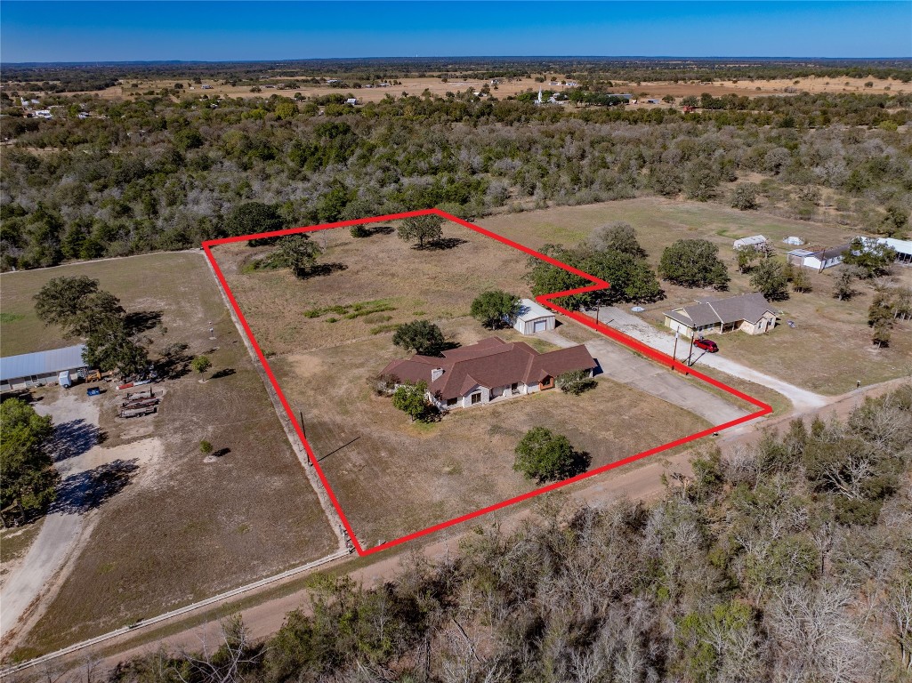 407 Raymond Road La Grange, TX 78945 - Photo 32 of 39 an aerial view of a house