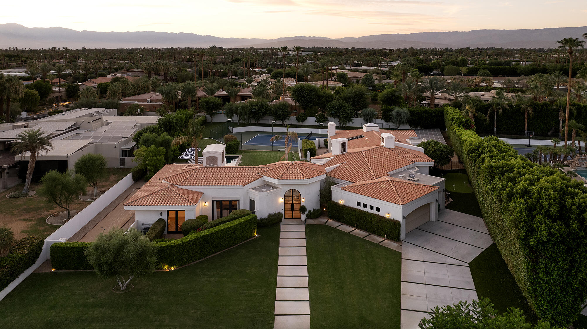 72355 Morningstar Road Rancho Mirage, CA 92270 - Photo 44 of 50 an aerial view of a house with a garden