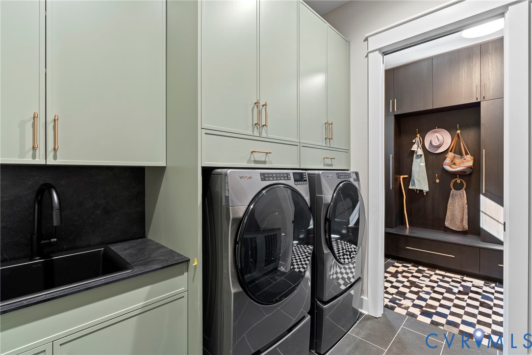 4764 Gooden Trail Quinton, VA 23141 - Photo 15 of 50 Laundry area featuring cabinet space, washer and d