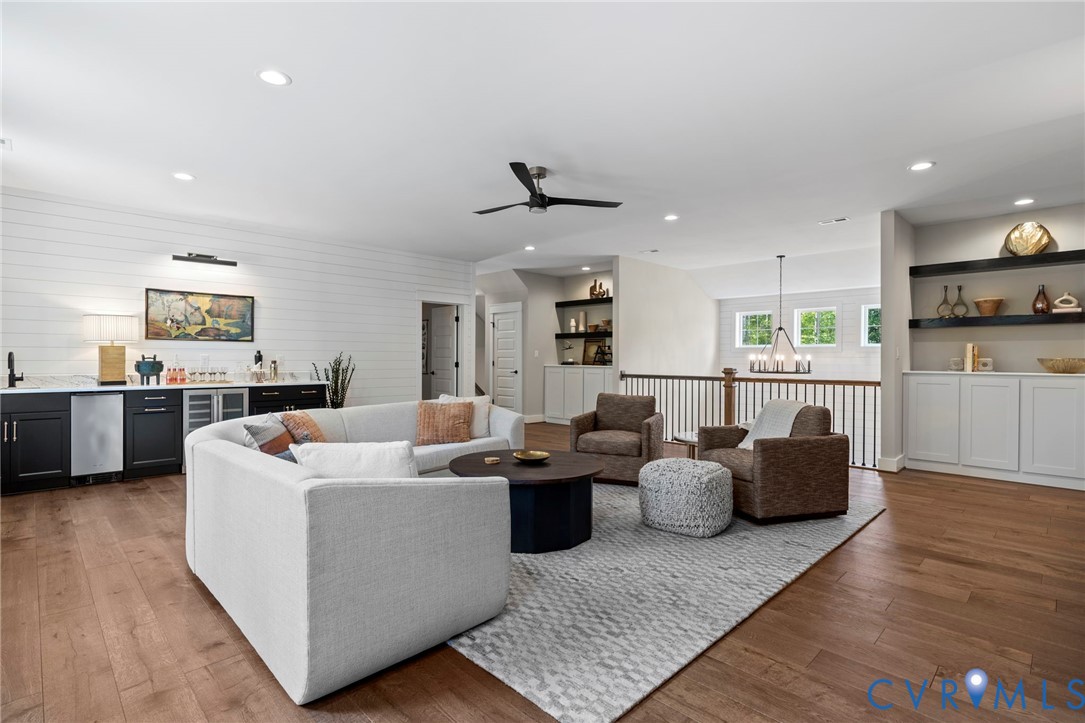 4764 Gooden Trail Quinton, VA 23141 - Photo 37 of 50 Living room with light wood-style flooring, a chan