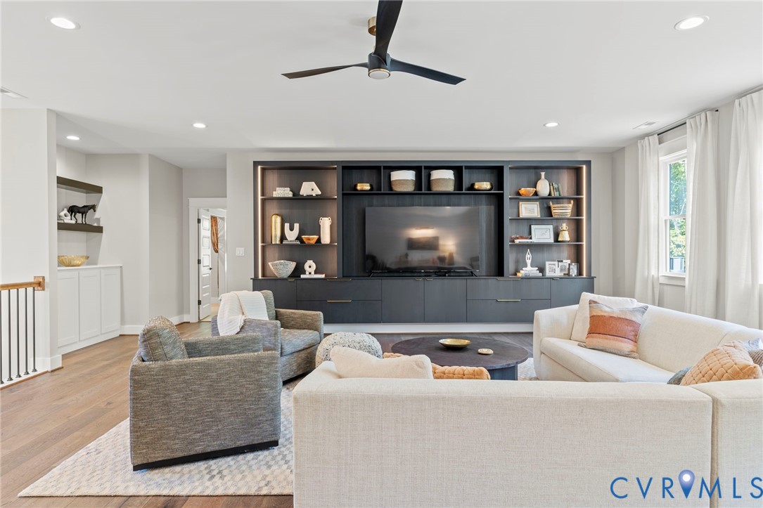 4764 Gooden Trail Quinton, VA 23141 - Photo 44 of 50 Living room with recessed lighting, built in featu