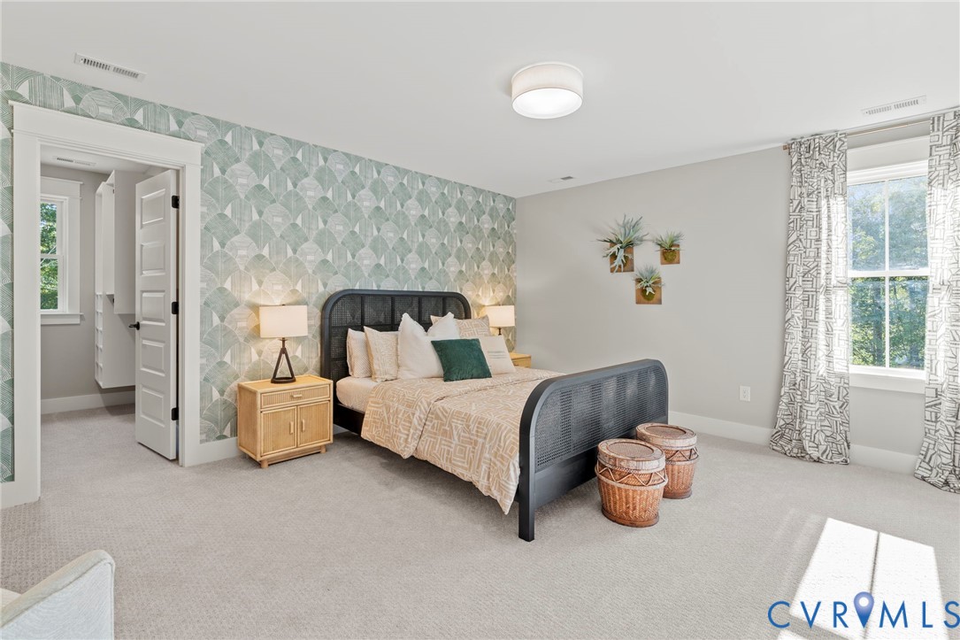 4764 Gooden Trail Quinton, VA 23141 - Photo 47 of 50 Bedroom featuring wallpapered walls, an accent wal