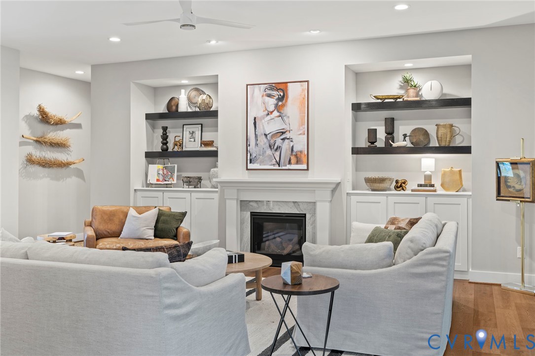 4764 Gooden Trail Quinton, VA 23141 - Photo 10 of 50 Living area featuring built in features, a firepla