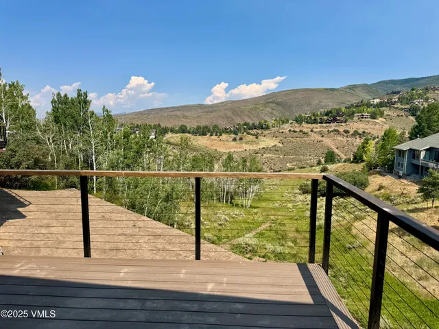 a view of a city from a balcony